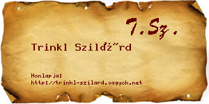 Trinkl Szilárd névjegykártya