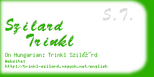 szilard trinkl business card